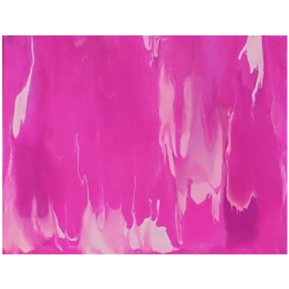 Hand Crafted Pink Abstract Design 11x14 Inches Canvas Painting - Picture 4 of 4